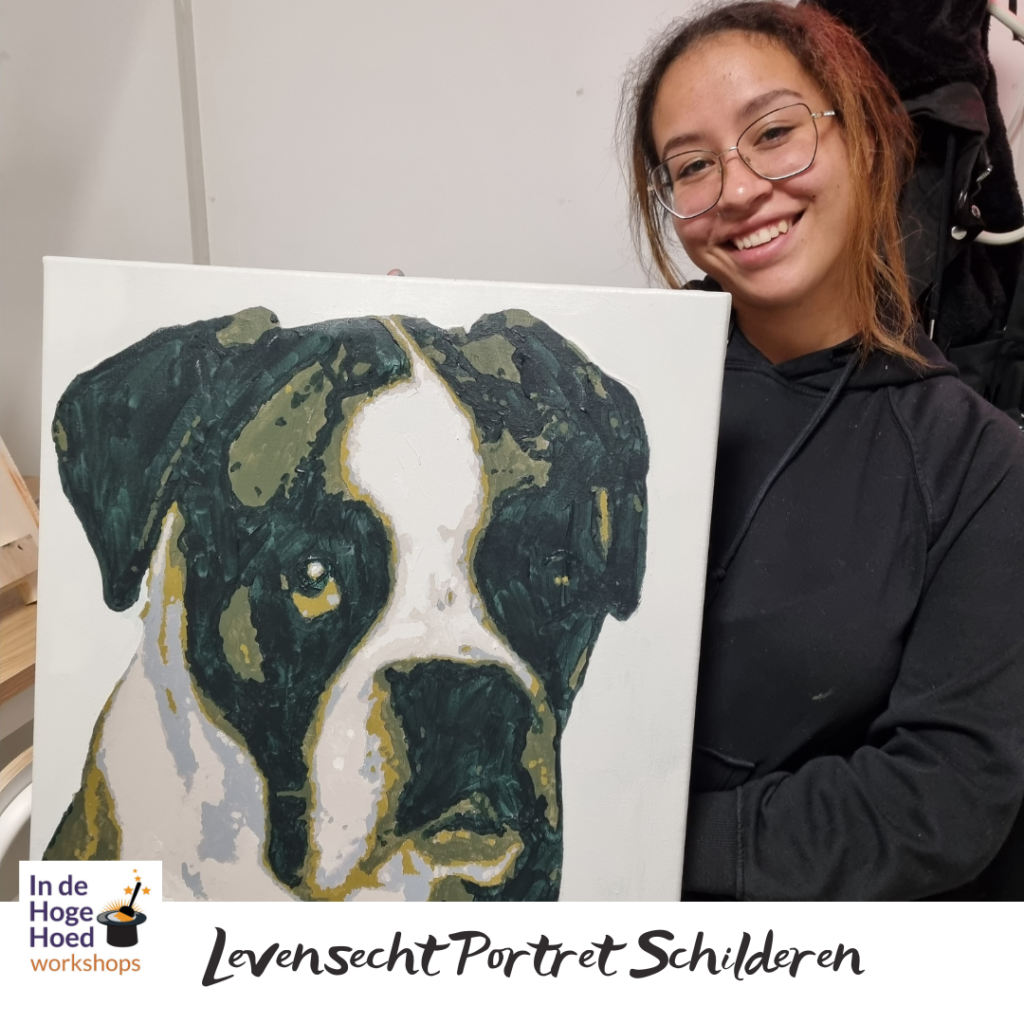 portret schilderen hond