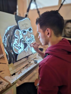 portret schilderen van foto
