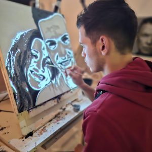 portret schilderen van foto